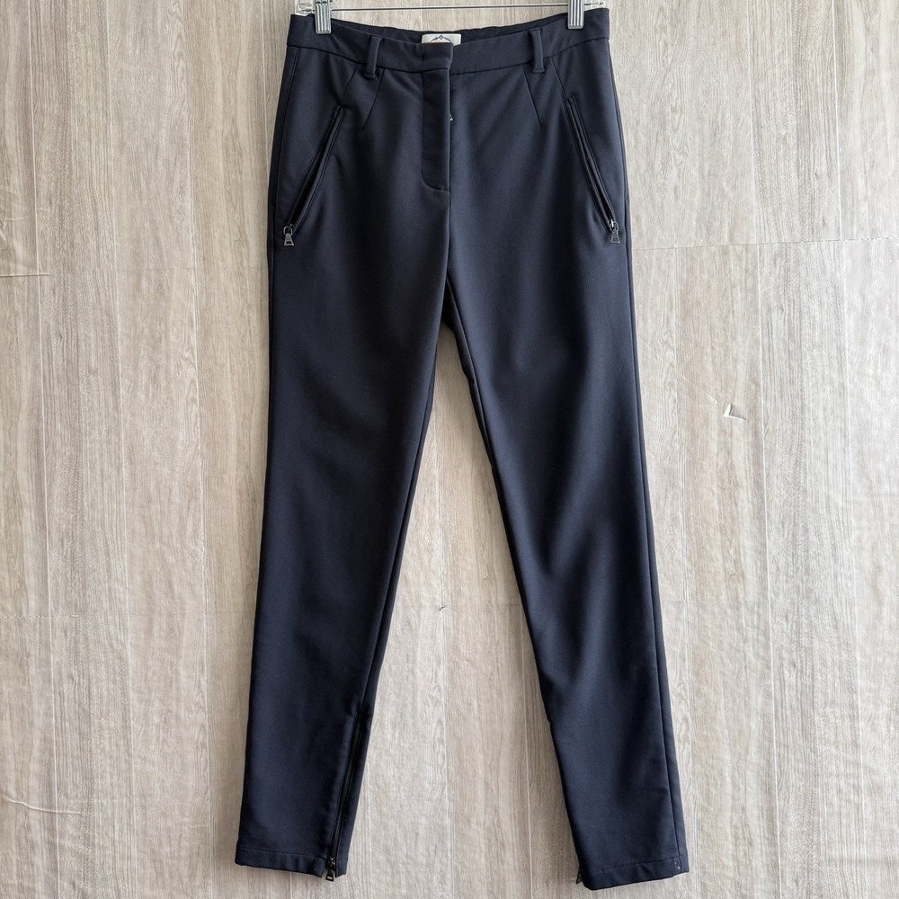 Prada Pants Women's 38 (28x29") Virgin Wool Blend Blue Zip Ankles And Pockets